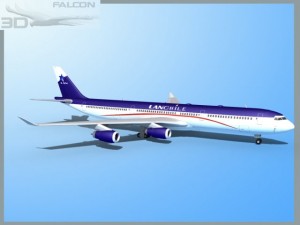 falcon3d a340 600 lan chile 3D Model