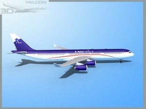 falcon3d a340 600 lan chile 3D Model