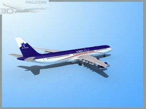 falcon3d a340 600 lan chile 3D Model