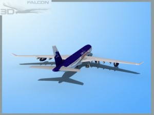 falcon3d a340 600 lan chile 3D Model