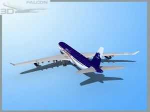falcon3d a340 600 lan chile 3D Model
