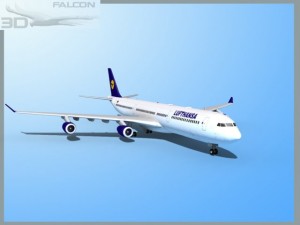 falcon3d a340 600 lufthansa 3D 모델