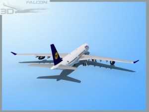 falcon3d a340 600 lufthansa 3D 모델
