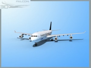 falcon3d a340 600 lufthansa star Model 3D