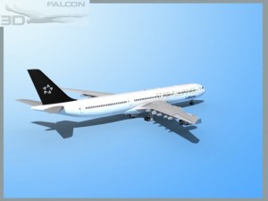 falcon3d a340 600 lufthansa star Model 3D