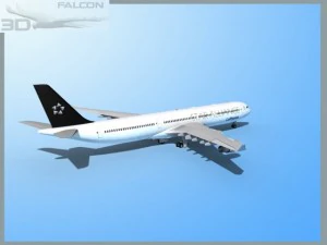 falcon3d a340 600 lufthansa star 3D Model