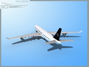 falcon3d a340 600 lufthansa star Model 3D