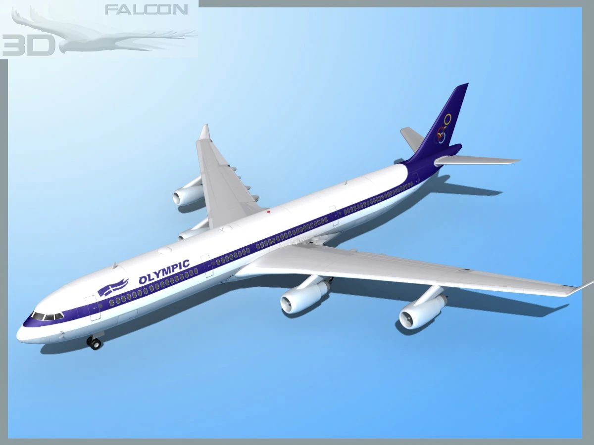 falcon3d a340 600 olympic 3D Model .c4d .max .obj .3ds .fbx .stl .blend 