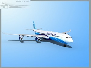 falcon3d a340 600 pacific charters 3Dモデル