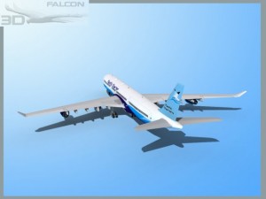 falcon3d a340 600 pacific charters 3Dモデル