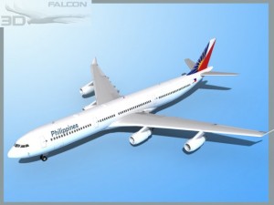 falcon3d a340 600 philippines air Modelo 3D
