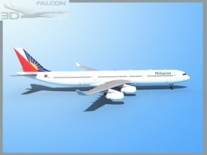 falcon3d a340 600 philippines air 3D मॉडल