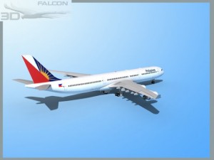 falcon3d a340 600 philippines air 3D मॉडल