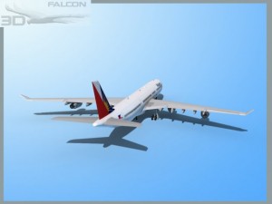 falcon3d a340 600 philippines air 3D मॉडल