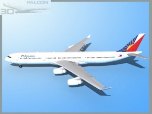 falcon3d a340 600 philippines air 3D मॉडल