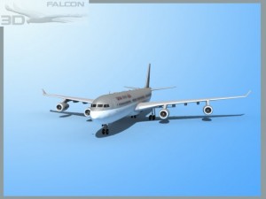 falcon3d a340 600 qatar 3D Модель