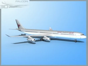 falcon3d a340 600 qatar 3D Model