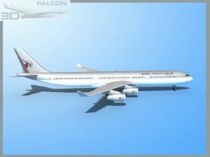 falcon3d a340 600 qatar 3D Model