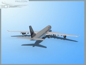 falcon3d a340 600 qatar 3D Модель