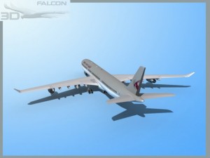 falcon3d a340 600 qatar 3D Модель