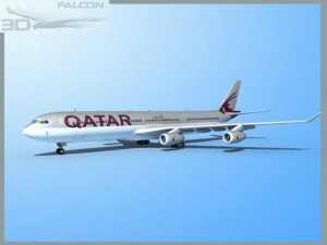 falcon3d a340 600 qatar 2 Modelo 3D