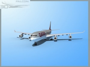 falcon3d a340 600 qatar 2 3D-Modell
