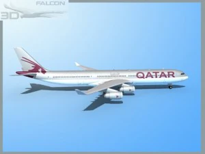 falcon3d a340 600 qatar 2 3D Model