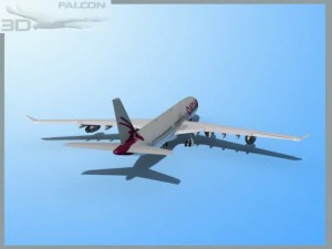 falcon3d a340 600 qatar 2 3D Model