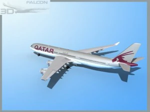 falcon3d a340 600 qatar 2 3D Model