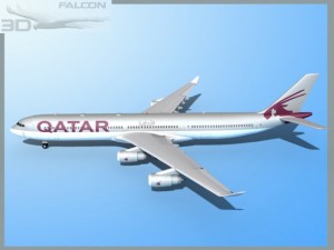falcon3d a340 600 qatar 2 3D-Modell