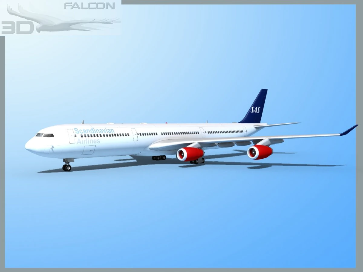 falcon3d a340 600 sas 3D Model .c4d .max .obj .3ds .fbx .stl .blend