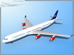 falcon3d a340 600 sas 3D Модель