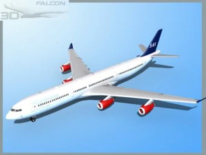 falcon3d a340 600 sas 3D Model