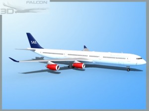 falcon3d a340 600 sas 3D Модель