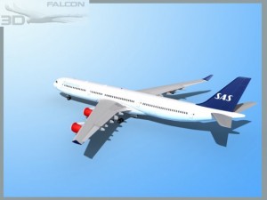 falcon3d a340 600 sas 3D Модель