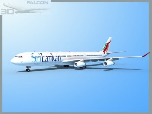 falcon3d a340 600 srilankan 3D Modell
