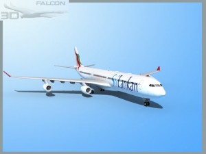 falcon3d a340 600 srilankan 3D Modell