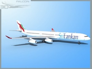 falcon3d a340 600 srilankan 3D Modell