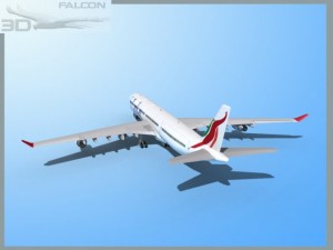 falcon3d a340 600 srilankan 3D Modell