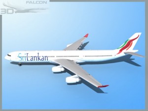 falcon3d a340 600 srilankan 3D Modell