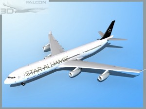 falcon3d a340 600 star alliance 3D Модель