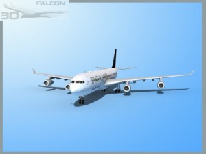 falcon3d a340 600 star alliance 3D Модель