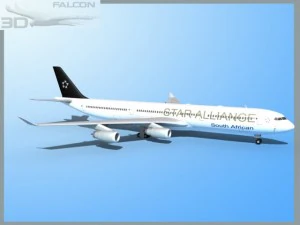 falcon3d a340 600 star alliance 3D Model