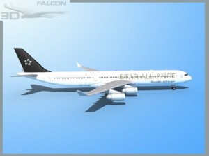 falcon3d a340 600 star alliance 3D Модель