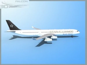 falcon3d a340 600 star alliance 3D Model