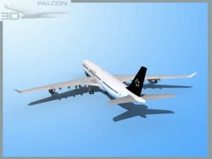 falcon3d a340 600 star alliance 3D Model