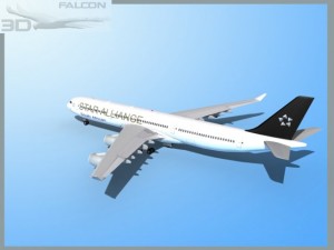 falcon3d a340 600 star alliance 3D Модель