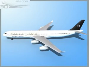 falcon3d a340 600 star alliance 3D Model