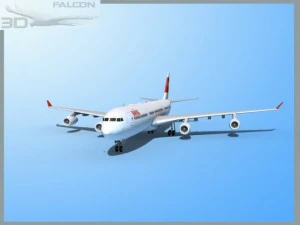 falcon3d a340 600 swiss air 3D Model