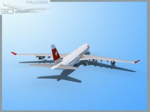 falcon3d a340 600 swiss air 3D Model